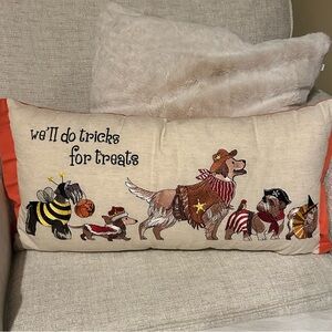Pier 1 Halloween Dog Embroidered Pillow